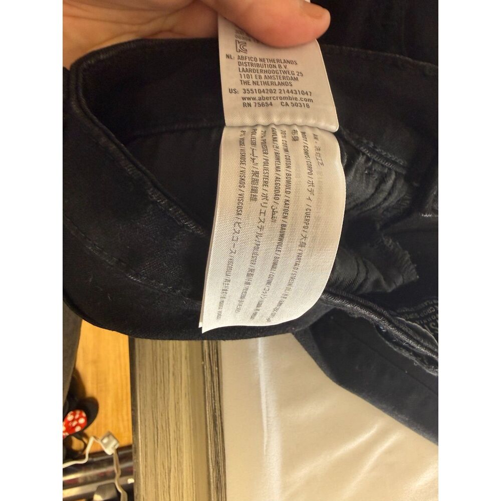 Hollister Black Distressed Ripped High Rise Super Skinny Jeans Women’s 5R - Picture 8 of 8